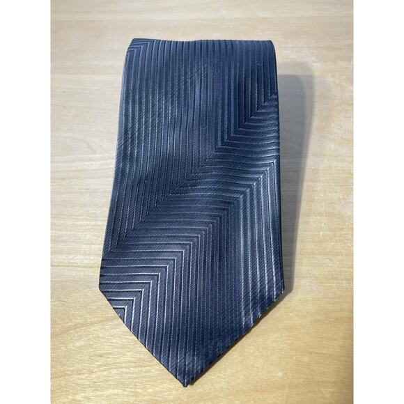 Vintage Matrix by Format Silk Necktie Gray Geometric Minimalist Preppy - Picture 1 of 6